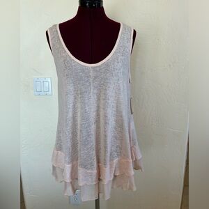 Flowy Pink Layered Tank Top